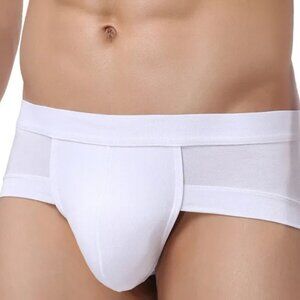 white low rise cotton briefs
